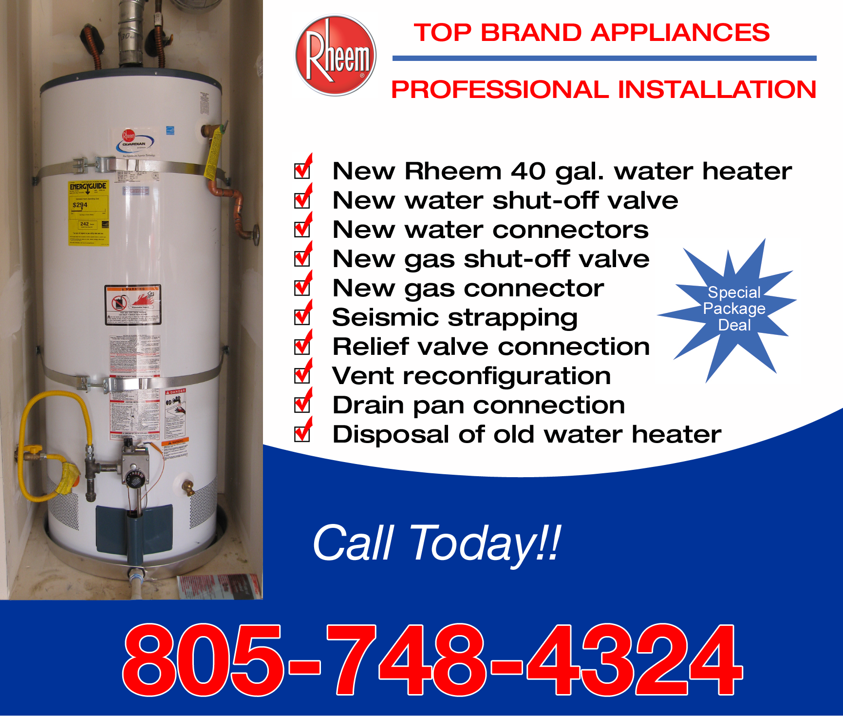WATER HEATER SPECIAL